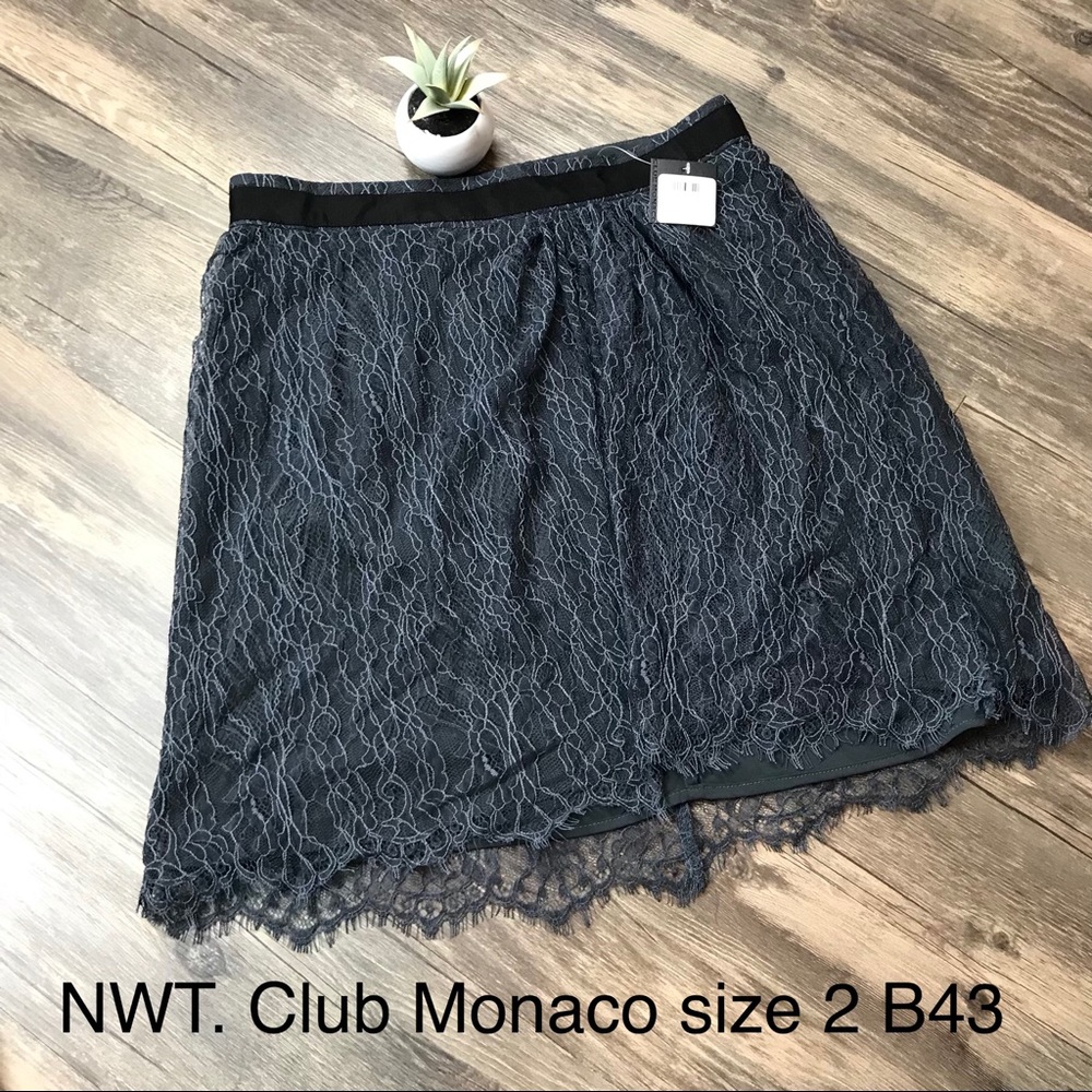 NWT Club Monaco lace mini skirt